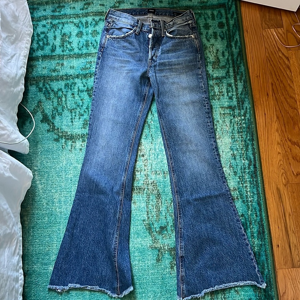 EDWIN CHRISSY MID RISE FLARE DENIM 25